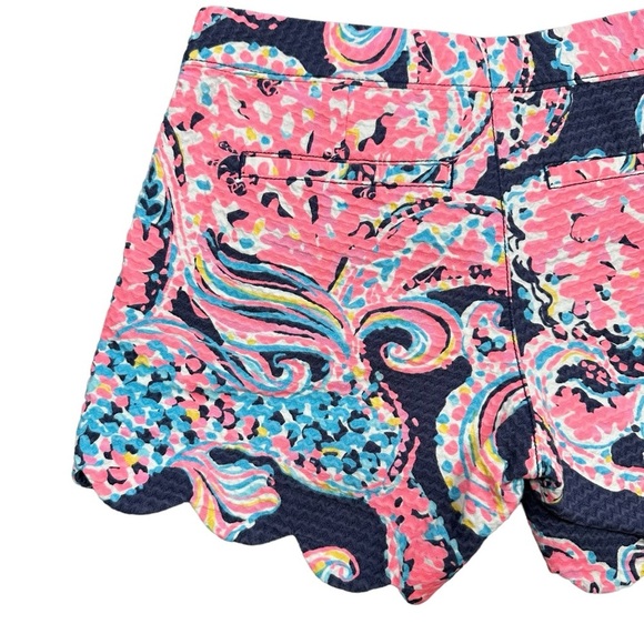 Lilly Pulitzer The Buttercup Short Bright Navy Pop Up For The Halibut Womens 00 - Picture 8 of 10